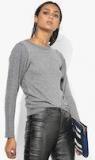 Dorothy Perkins Grey Solid Pullover Sweater women