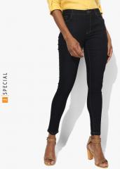 Dorothy Perkins Navy Blue Skinny Fit Light Fade Mid Rise Jeans women