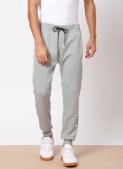 Ether Grey Solid Straight Fit Joggers men