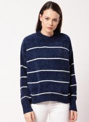 Ether Navy Blue Striped Pullover women