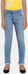 Fame Forever By Lifestyle Blue Slim Fit Mid Rise Clean Look Jeans girls