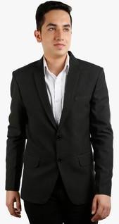 Fashion N Style Dark Grey Solid Regular Fit Blazer men