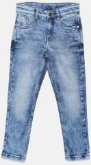 Flying Machine Blue Skinny Fit Mid Rise Clean Look Jeans boys