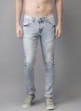 Flying Machine Men Blue Skinny Fit Mid Rise Mildly Distressed Stretchable Jeans