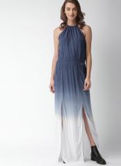 FOREVER 21 Women Blue Dyed Maxi Dress