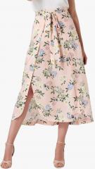 Forever New Pink Printed A Line Skirt women