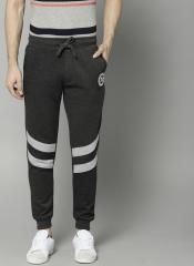 French Connection Men Charcoal Grey Solid Joggers