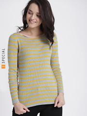 Gap Grey & Mustard Yello Pullover Boatneck Sweater women