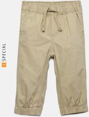 Gap Khaki Solid Regular Fit Trouser boys