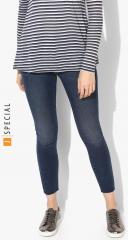 Gap Navy Blue Slim Fit Mid Rise Clean Look Jeans women