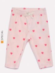 Gap Pink Printed Pull On Pants in Fleece girls