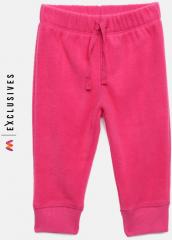 Gap Pink Solid Pants In Fleece girls