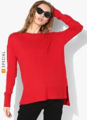 Gap Red Solid Pullover women