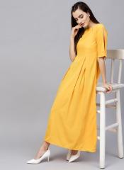 Gerua Mustard Solid Shift Dress women