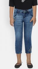 Gini And Jony Blue Mid Rise Clean Look Denim Jeans girls