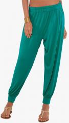 Go Colors Green Solid Harem Pant women