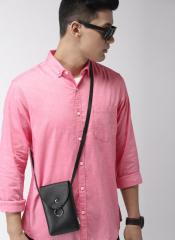 Harvard Pink Regular Fit Solid Casual Shirt men