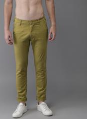 HERE&NOW Men Khaki Slim Fit Solid Chinos