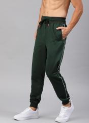Hrx By Hrithik Roshan Green Solid Lifestyle Slim Fit Running Track Pants men