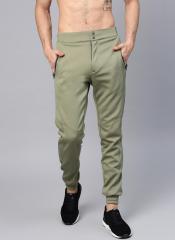 HRX by Hrithik Roshan Men Olive Green Solid Joggers