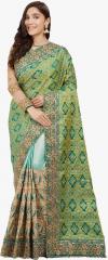 Indian Women Green Embellished Saree women