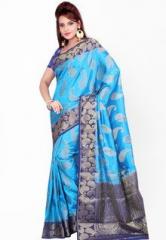 Ishin Blue Embellished Saree women