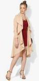 Jc Collection Beige Solid Open Front Shrug women