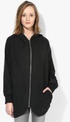 Jc Collection Black Solid Hoodie women