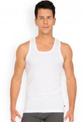 Jockey White Solid Innerwear Vest 8816 0105