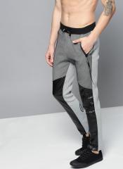 Kook N Keech Marvel Grey & Black Colourblocked Track Pants men