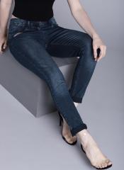 Kook N Keech Marvel Navy Blue Super Skinny Fit Mid Rise Clean Look Stretchable Jeans women