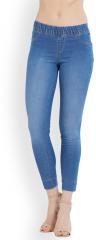 Kraus Jeans Blue Solid Leggings women
