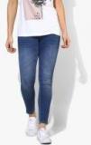 Kraus Jeans Blue Super Skinny Fit Mid Rise Clean Look Jeans women