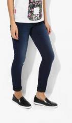 Lee Navy Blue Mid Rise Skinny Jeans women