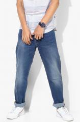 Levis Blue Regular Fit Low Rise Clean Look Stretchable Jeans men