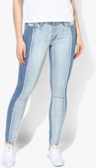 Levis Blue Skinny Fit Mid Rise Clean Look Stretchable Jeans 711 women