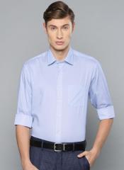 Louis Philippe Men Blue Slim Fit Printed Formal Shirt