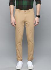 Louis Philippe Sport Men Khaki Slim Fit Solid Regular Trousers
