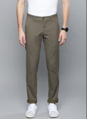 Louis Philippe Sport Men Olive Green Slim Fit Solid Chinos