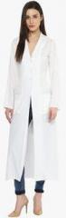 Mabish By Sonal Jain Off White Solid Long Jacket women