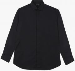 Marks & Spencer Black Solid Regular Fit Formal Shirt men