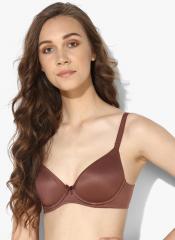 Marks & Spencer Brown Solid Wired Padded Support Bra women