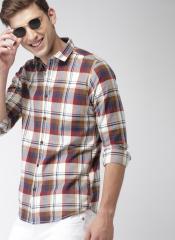 Mast & Harbour Multicoloured Regular Fit Checked Casual Shirt men