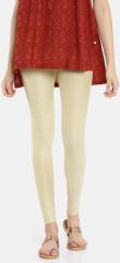 Melange By Lifestyle Gold Coloured Shimmery Leggings women