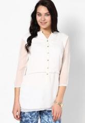 Mineral Off White Solid Tunic women