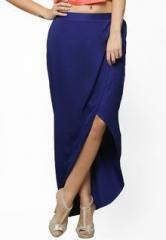 Miss Chase Blue Solid Skirt women