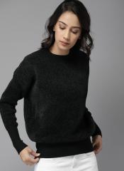 Moda Rapido Black Solid Pullover women