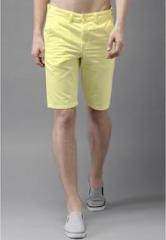 Moda Rapido Yellow Solid Shorts men