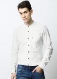 Mr Bowerbird White Tailored Fit Solid Casual Shirt men