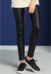 Next Black Leather Look Leggings women